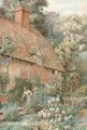 Tending to a cottage garden - Thomas Nicholson Tyndale