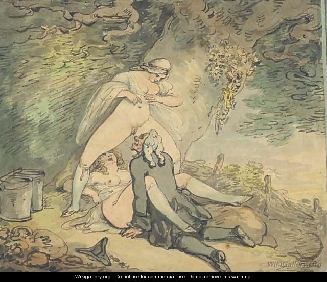 The Parson and the milkmaids - Thomas Rowlandson