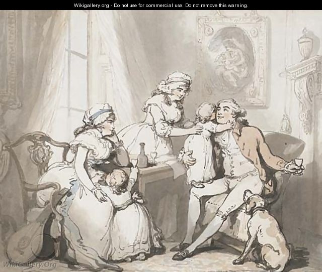The Happy Family or The Married Man - Thomas Rowlandson