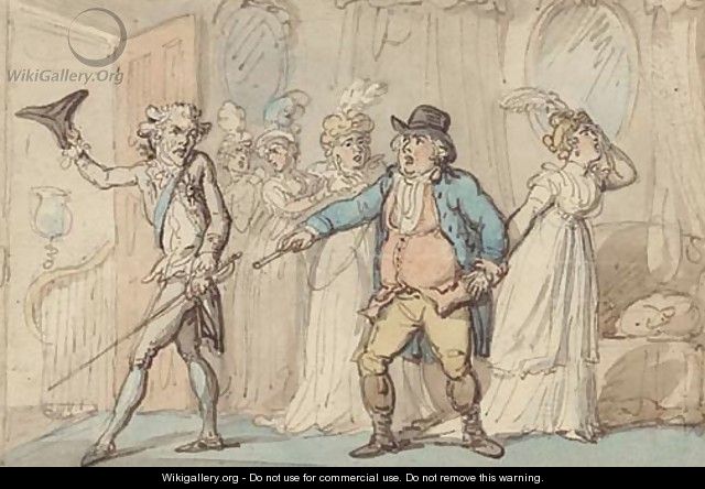 Lord Tellaman being rudely dismissed by Squire Western - Thomas Rowlandson