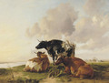 Cattle by a river - Thomas Sidney Cooper