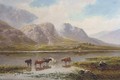 Cattle in a Highland landscape; and Cattle watering - Thomas Seymour
