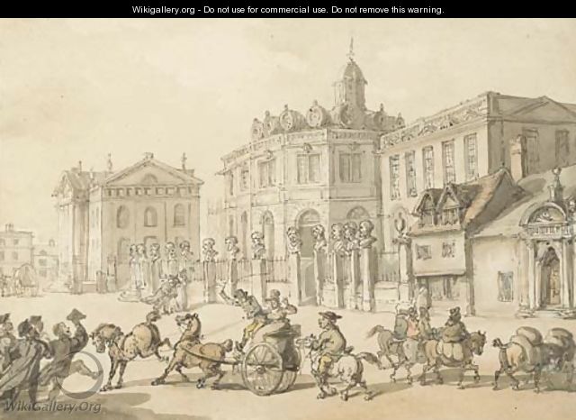 The Sheldonian Theatre and Printing House, Oxford - Thomas Rowlandson