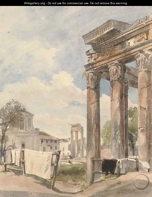 In the Forum, Rome - Thomas Hartley Cromek