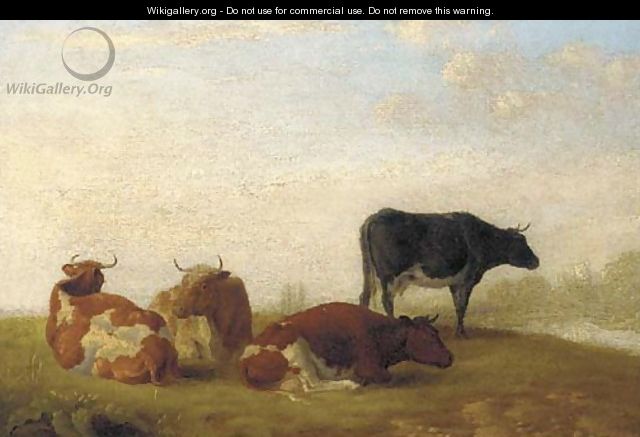 Cattle in a watermeadow - Thomas George Cooper