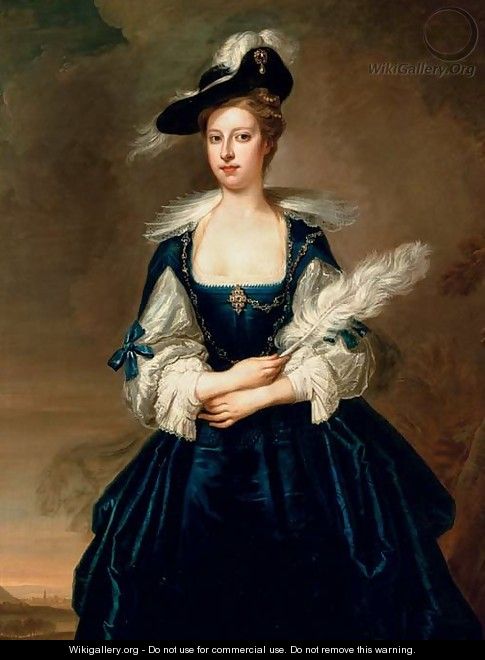 Portrait of Elizabeth Dunch, later Lady Oxenden - Thomas Hudson Devonshire