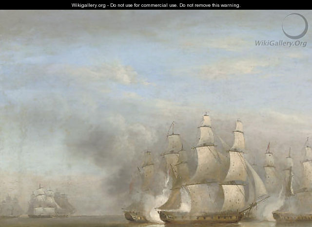H.M.S. Arethusa in company with the frigates - Thomas Luny