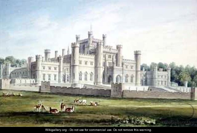 North East View of Lowther Castle, Westmoreland, Seat of the Earl of Lonsdale - John Buckler
