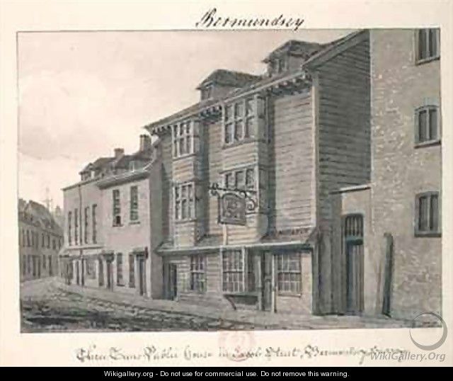 The Three Tuns Public House in Jacob Street, Bermondsey - John Chessell Buckler