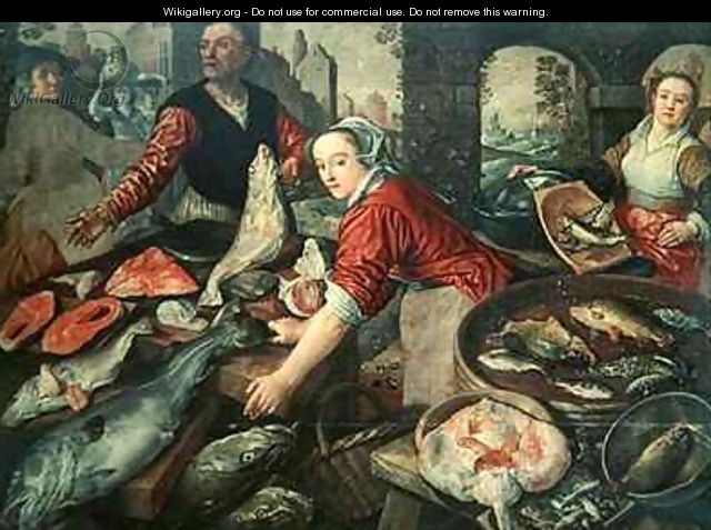 The Fish Market - Joachim Bueckelaer