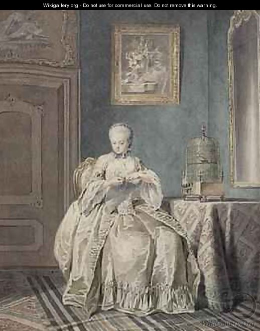 Young Girl Embroidering - Jacobus Buys