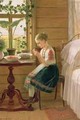 Girl Peeling Berries - Nikolai Mikhailovich Bykovsky