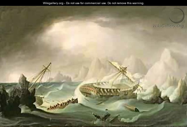 Shipwreck off a Rocky Coast - Thomas Buttersworth