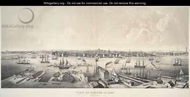 View of Boston from the east - Charles Burton
