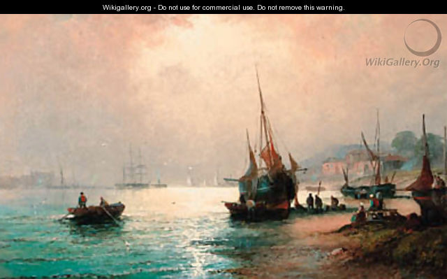 Misty morning on the medway - William A. Thornley or Thornbery