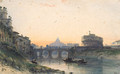 View across the Tiber to St. Peter