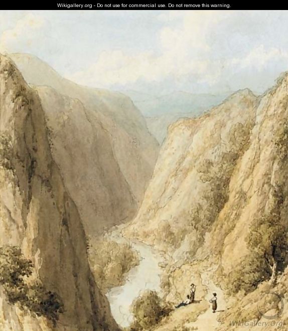 The head of Dovedale, Derbyshire - William Westall