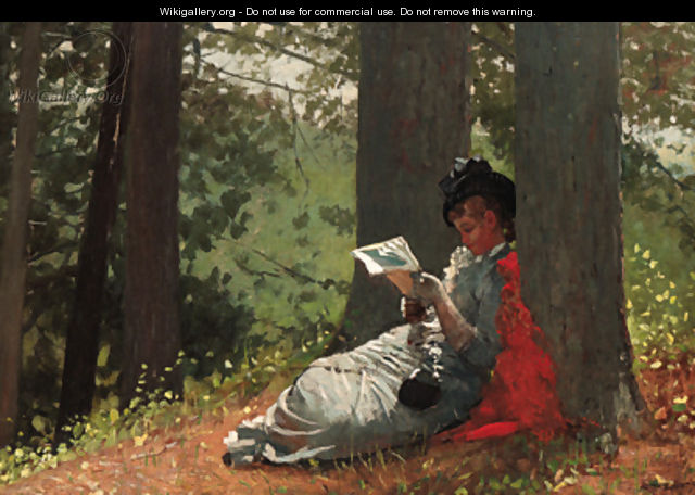 Girl Reading Under an Oak Tree - Winslow Homer