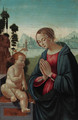 The Madonna adoring the Child - (after) Domenico Ghirlandaio