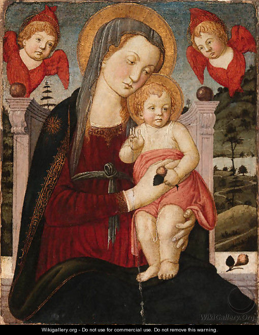 The Madonna and Child enthroned - (after) Biagio D