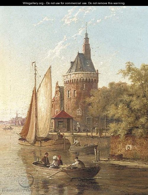 On the River Amstel, Amsterdam - William Raymond Dommersen