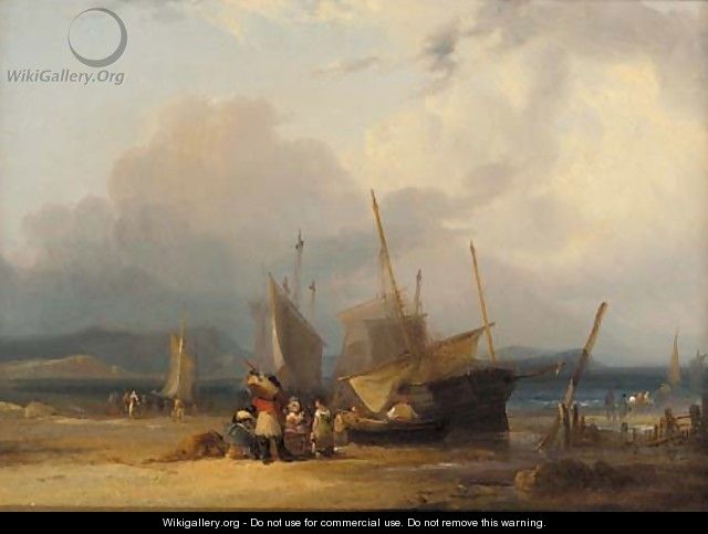 Fisherfolk on the beach 2 - William Joseph Shayer