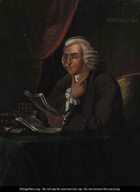 Portrait of a Gentleman Reading a Book - William Sanford Mason