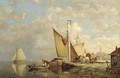Unloading barges on the quay - William Raymond Dommersen