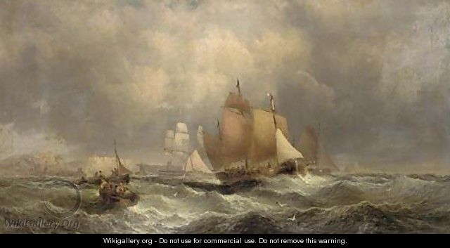 Crowded waters off Whitby - William A. Thornley or Thornbery