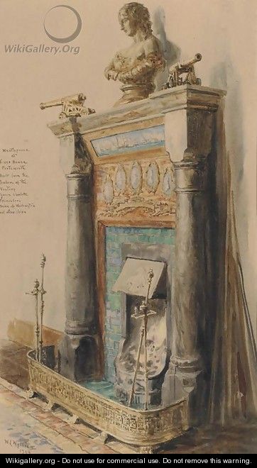 The mantlepiece at Tower House, Portsmouth - William Lionel Wyllie