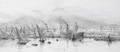 Shipping in the harbour at Gibraltar - William Lionel Wyllie