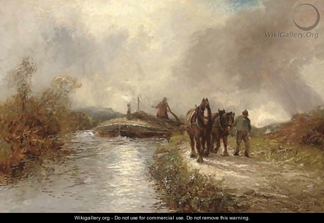 On the tow path, the Manchester Ship Canal - William Manners