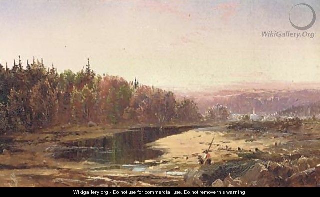 Fishing Along the Creek - William Louis Sonntag