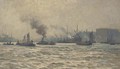 Tugs and other shipping on the Thames - William Lionel Wyllie