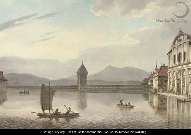 View of Lucerne, Kapellbrucke, Switzerland - William Marlow