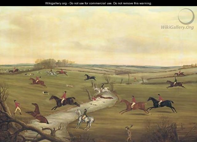 The Hunt Crossing the Snite, Leicestershire - William Nedham