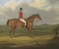 A Gentleman On A Chestnut Hunter In An Extensive Landscape With Quenby Hall Beyond - William Nedham