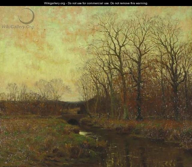 Autumn River Landscape - William Merritt Post