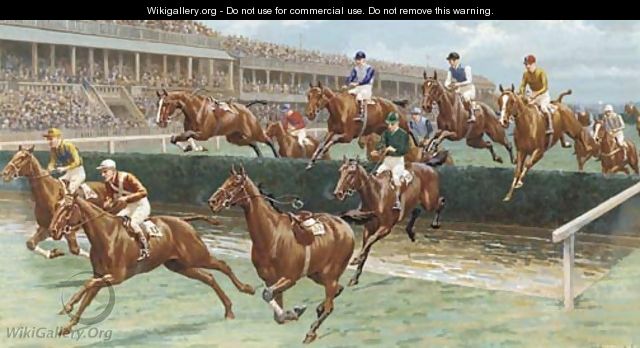 The Grand National, 1927 - William Hounsom Byles