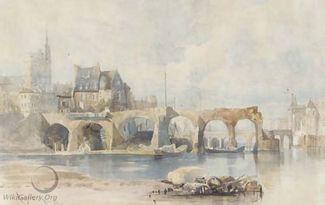 The River at Angers - William James Muller