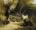 Gentleman at Rest with his Gun Dogs - William Joseph Shayer