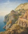 Figures on a Coastal Path in Amalfi - William J. Fergusson