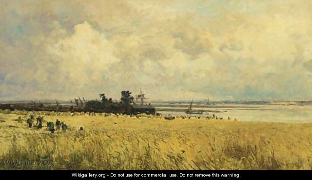 Medway with Reapers - William Lionel Wyllie