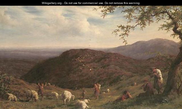Gathering the flock - William Linnell