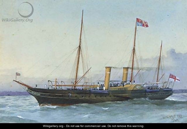 The Royal Yacht Osborne with the Prince of Wales aboard - William Frederick Mitchell
