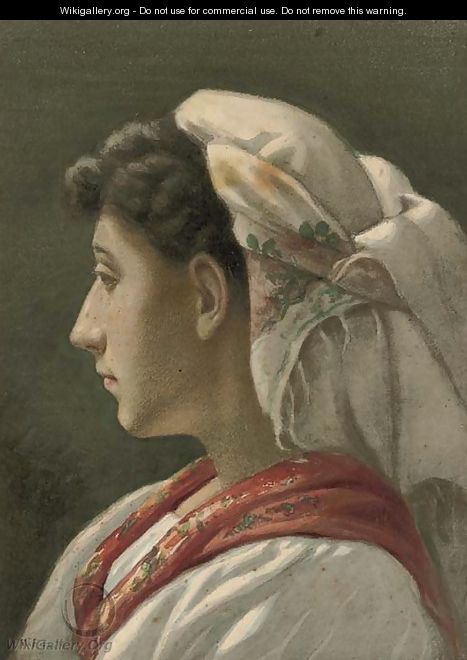 An Italian lady in traditional dress - William Fitz
