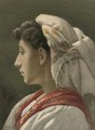An Italian lady in traditional dress - William Fitz - painting3