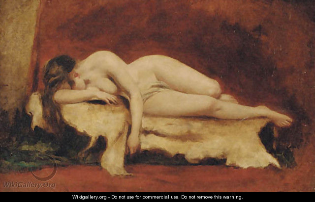 Study Of A Reclining Female Nude William Etty Wikigallery Org The