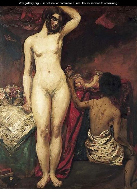 Female nudes in an interior - William Etty