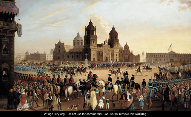 Winfield Scott marching into Mexico City - William Ellis